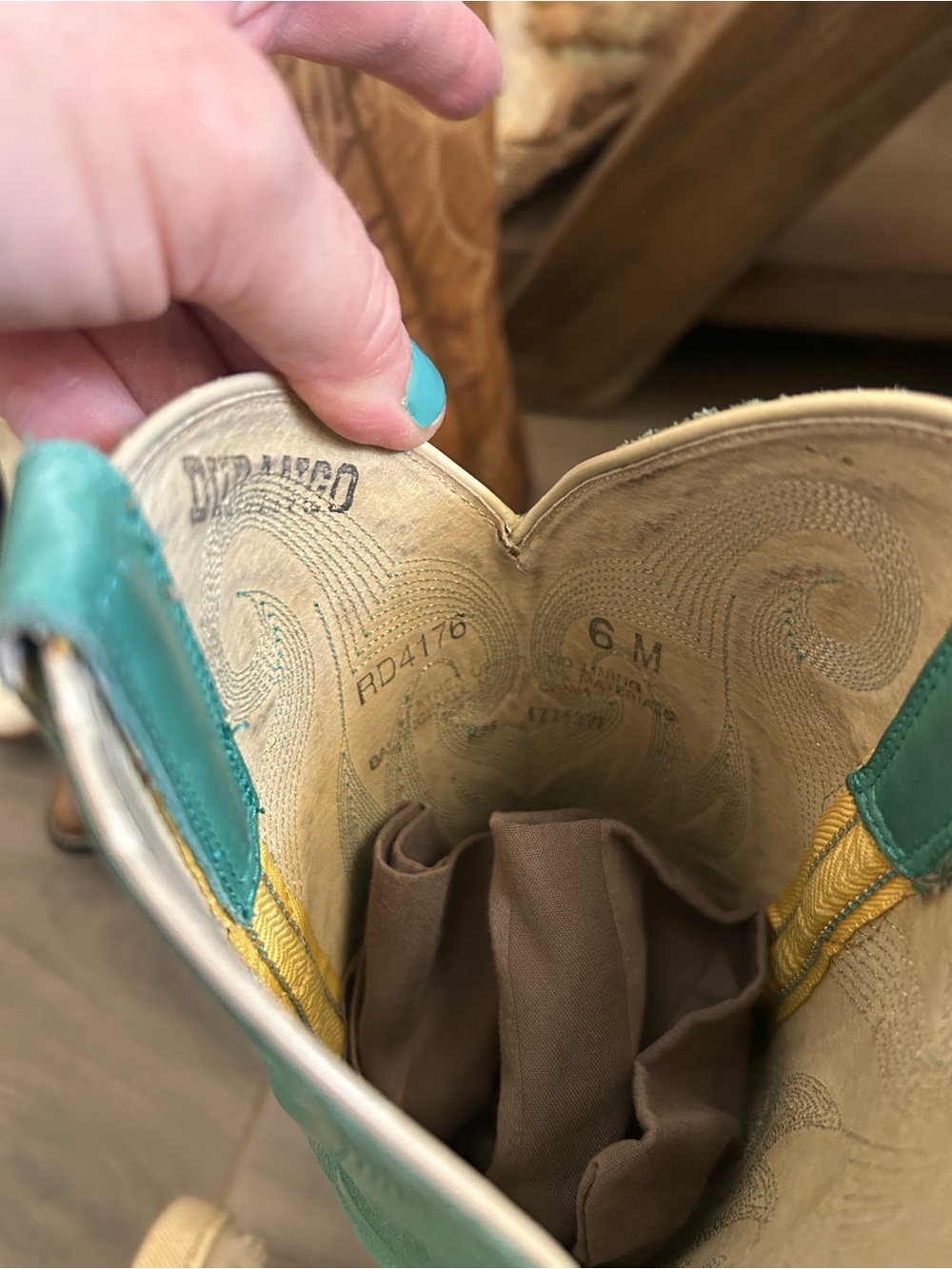 Vintage Durango Turquoise Western Cowboy Boots - Picture 8 of 10